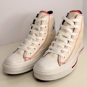 Pre-2003 New Converse Chuck Taylor All-Stars SZ M4/W6 White/Red Trim/ Blue Inner